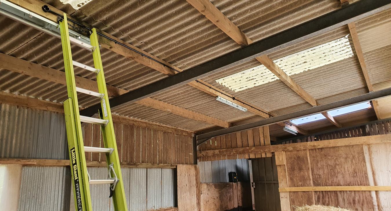 Electrical installation in agricultural barn