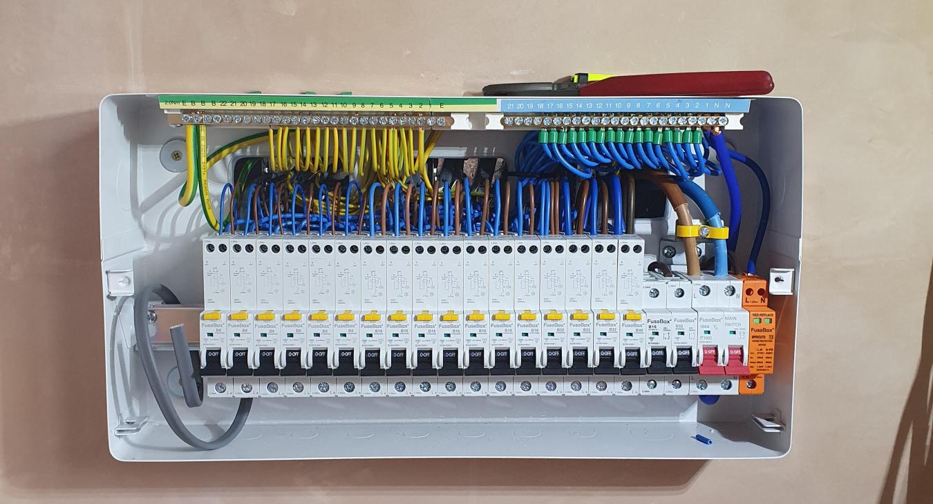 Newly installed fuse box in Telford